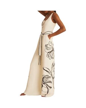 Reiss | NYBG Kinsley Floral Jumpsuit - Metallic