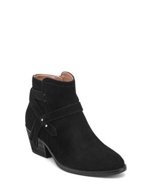 Earth Corbin Fringe Strap Ankle Bootie - Black