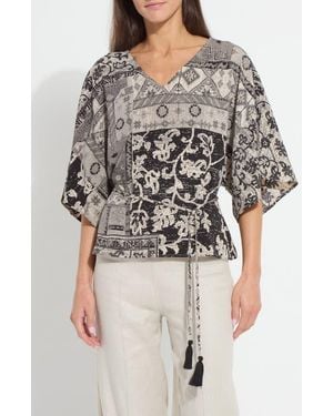 Lyssé Ipanema Mix Print Woven Shirt - Gray