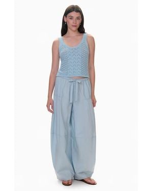 Rebecca Taylor Siena Poplin Pant - Blue