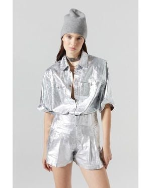 Lanhtropy Frida Linen Shorts - Gray