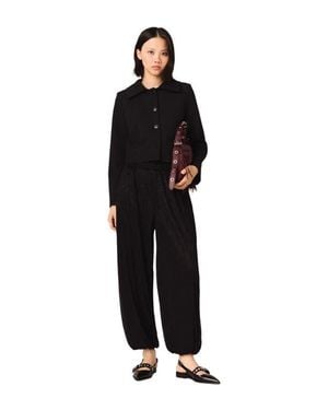 Maje Metallic Harem Pants - Black