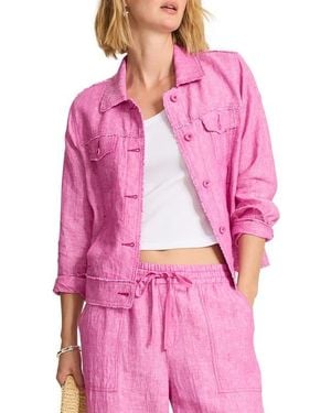 Tommy Bahama Two Palms Linen Raw Edge Jacket - Pink