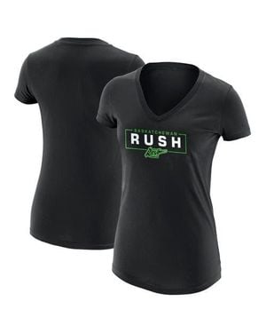 ADPRO Sports Saskatchewan Rush Primary Logo V-Neck T-Shirt - Black