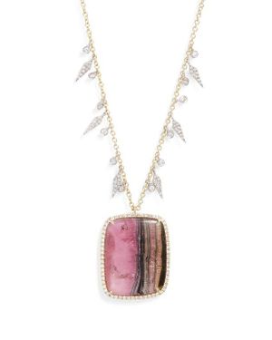 Meira T Tourmaline & Diamond Necklace - White