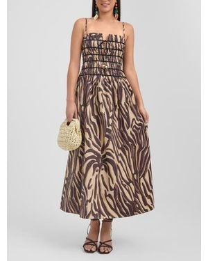 Rachel Roy Zerra Smocked Corset Maxi Dress - Multicolor
