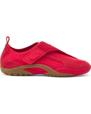 Lanvin Lnv1 Knit And Suede Sneakers - Red