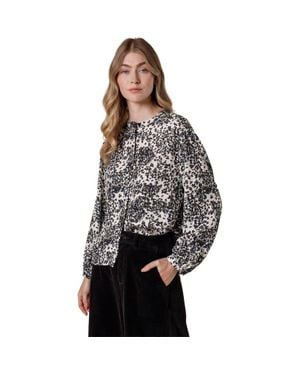 Celtic & Co. Printed Drop Shoulder Long Sleeve Shirt - Black