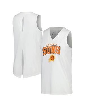 Levelwear Phoenix Suns Paisley Peekaboo Tank Top - White