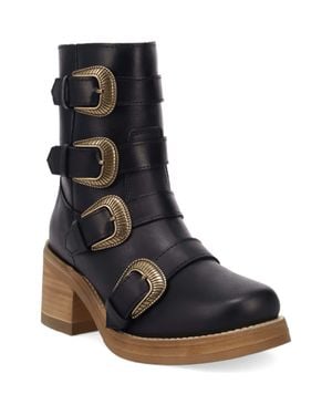 Dingo Topanga Buckle Strap Bootie - Blue