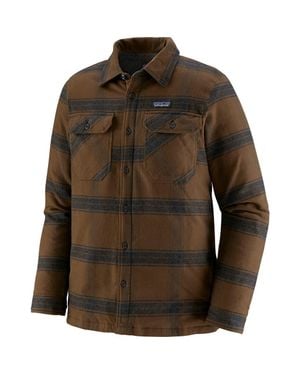 Patagonia 'Fjord' Flannel Shirt Jacket - Brown