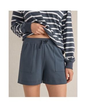 Haven Well Within Organic Cotton Interlock Shorts - Blue