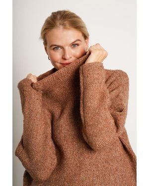 Nom Maternity Lia Maternity & Nursing Long Sleeve Sweater - Brown