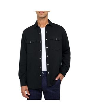 Brooklyn Brigade Solid Waffle Knit Shirt Jacket - Blue