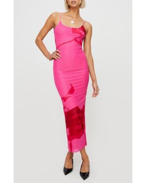 Princess Polly Knox Floral Mesh Slipdress - Pink