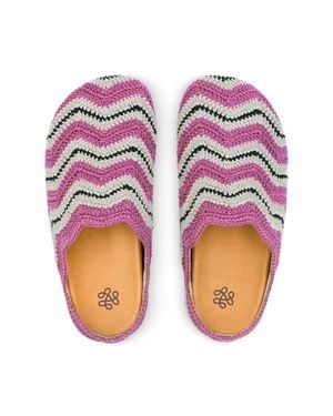 The Sak Bolinas Crochet Ripple Clog - Pink