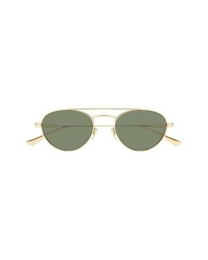 Saint Laurent 51Mm Round Sunglasses - Green