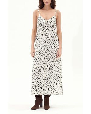 DELUC Rondella Floral Print Sleeveless Maxi Dress - White