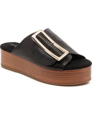 Kelsi Dagger Brooklyn Dover Woven Platform Sandal - Black