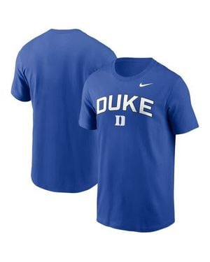 Nike Duke Devils Primetime Arch Stack T-Shirt - Blue