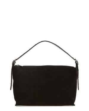 Vince Vivian Stud Suede Shoulder Bag - Black