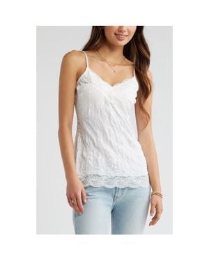 BP. Knit Crinkle Camisole - White