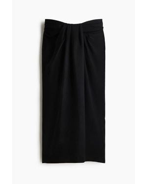 H&M Twist-Detail Skirt - Black