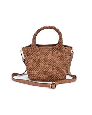 Bolsa Nova Lisa Woven Mini Tote - Brown