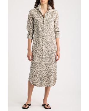 Frank & Eileen Rory Linen Maxi Shirtdress - Natural