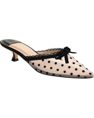 Chinese Laundry Mel Dot Mesh Pointed Toe Pump - White