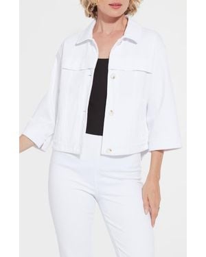 Lyssé Remi Quarter Sleeve Denim Jacket - White