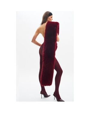 Miss Circle Jazmin Multi-Wear Faux Fur Scarf - Red