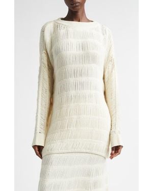 DIOTIMA Giorno Extrafine Merino Wool Blend Sweater - White
