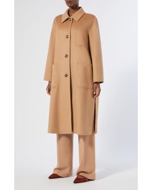Marina Rinaldi Volto Virgin Wool Coat - Natural