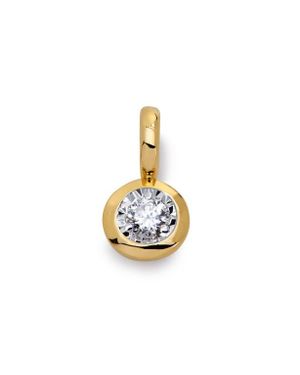 Monica Vinader Lab Grown Solitaire Diamond Pendant - Metallic