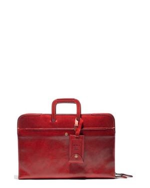 Will Leather Goods The Diplomat Attaché - Red
