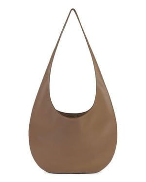 WE-AR4 The H Leather Hobo Bag - Brown