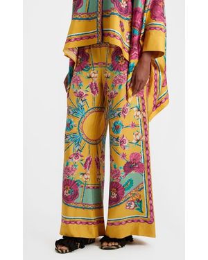 La DoubleJ Palazzo Pants Zodiac Placée Marigold - Orange