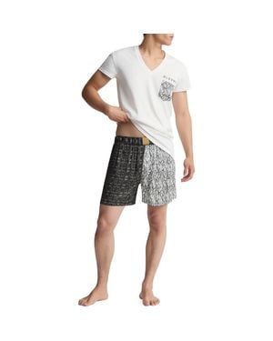 BLKSWN Feathers X Swn Monogram Short Pajamas Set - Gray