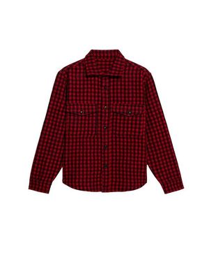 Fortela Anker Wool Check Shirt With Pockets - Red