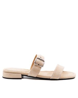 Andrea Gomez Frida Suede Sandal - Natural