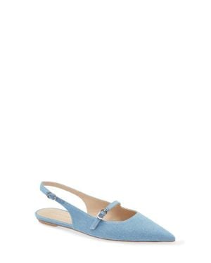 Stuart Weitzman Emilia Mary Jane Slingback Flat - Blue