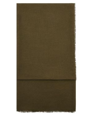 Mango Frayed Edge Scarf - Green