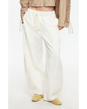 Lioness Out Of Office Cotton Drawstring Pants - White