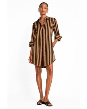 Simon Miller Kena Poplin Dress - Brown