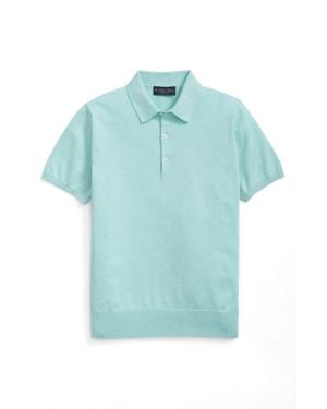 Brooks Brothers Supima Cotton Polo Sweater - Blue