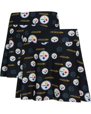 Concepts Sport Pittsburgh Steelers Mosaic Allover Print Skort - Black