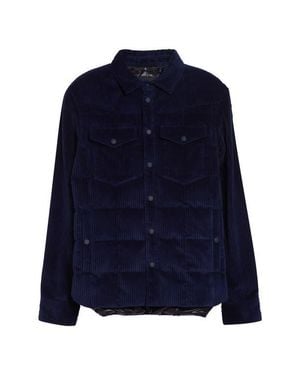 Moncler Gelt Quilted Corduroy Shirt Jacket - Blue