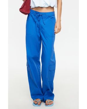 Lioness Venice Cotton Cargo Pants - Blue