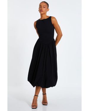 Quiz black midi dress online
